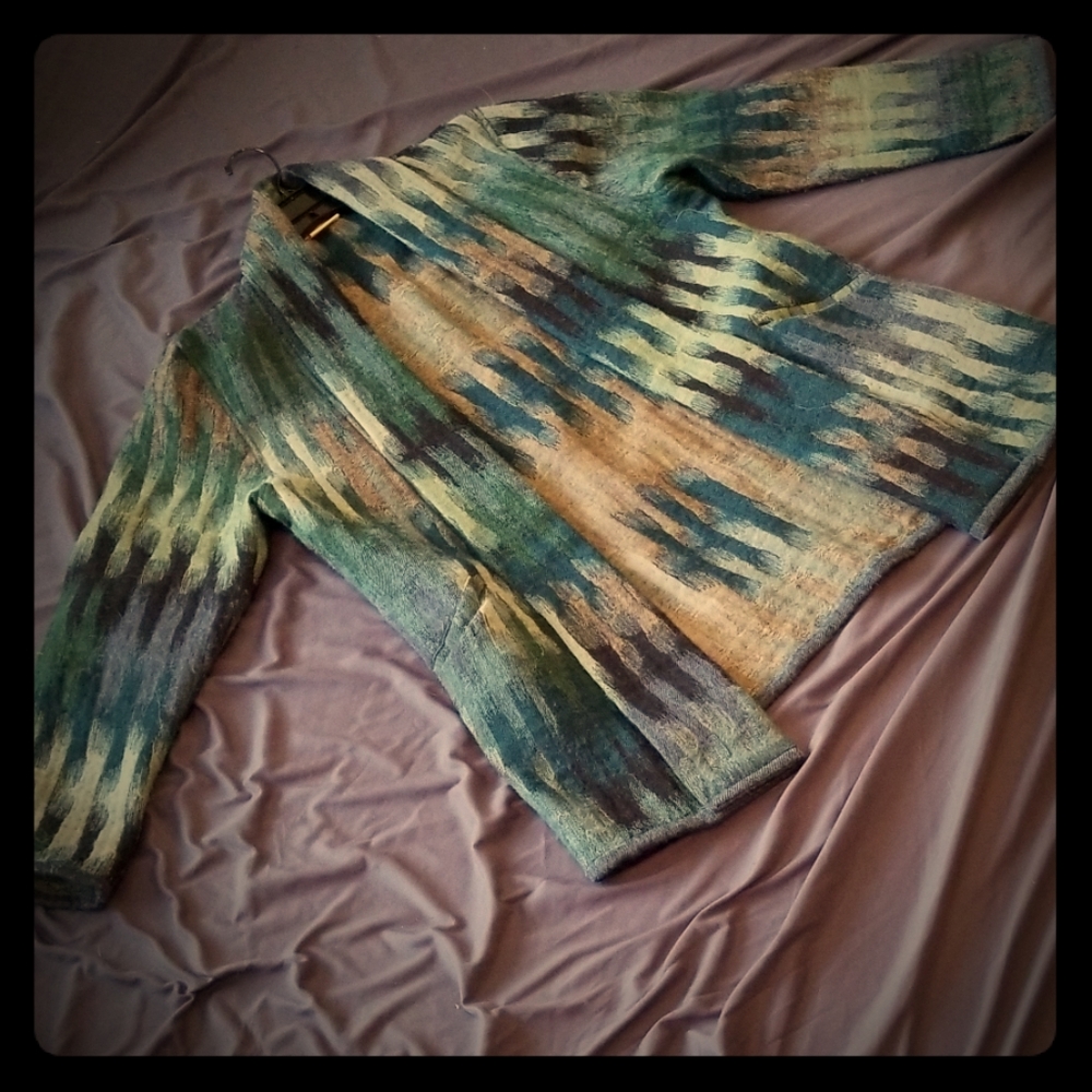Atelier Lila Blue and Green Coat